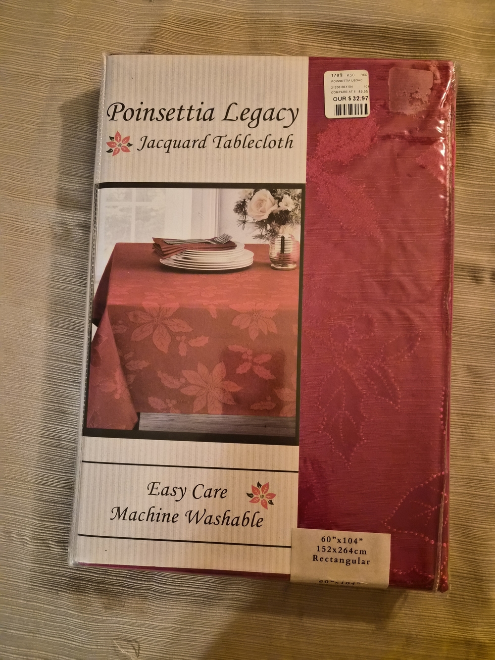 Poinsetta Tablecloth - Red